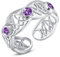 Keltischer Knoten Amethyst Ring, 925 Sterling Silber Glücklicher Schutz Lila Amethyst Keltischer Knoten Amulett Ring Schmuck Geschenk für Frauen Mädchen
