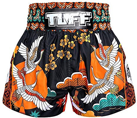 Tuff Sport Muay Thai-Shorts, Box-Shorts, traditionelle Stile, MMA, Workout, Kickboxen, Tuf-ms652-org, XL