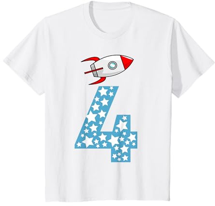 Kinder 4. Geburtstag Junge Mädchen 4 Jahre 2022 Lustig Geschenk T-Shirt