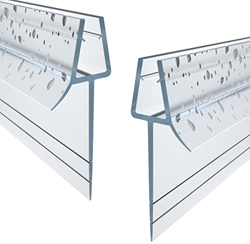 WITEN&NOCK Duschdichtung 2x 100cm für 5mm 6mm mit extra verlängerter Lippe Duschtürdichtung Dichtung für die Glastür gerade Glastür Stärken Ersatzdichtung Wasserabweisende oder Duschkabinen-Dichtung