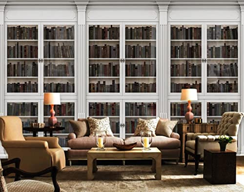 Mural Wallpaper Vintage Book Bookcase Photo Wallpaper 3D Effect Living Room Bedroom Decoration Wall Covering