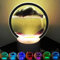 Lampe de table 3D - Sable - Art mobile - Décoration de sablier rotatif à 360° - 16 couleurs changeantes - Lampe de bureau à mouvement liquide RVB - Multicolore - Mer créative - Sable rapide - Art