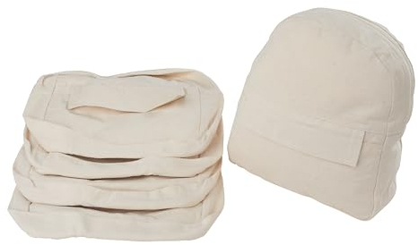 VBS 5er-Pack Baumwoll-Rucksack 23x21cm Stoffbeutel Stoff-Rucksack Reisetasche