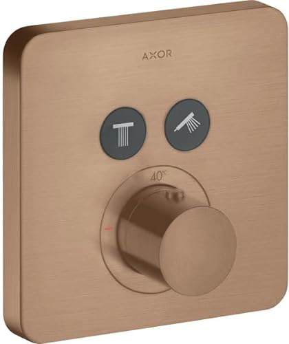 hansgrohe AXOR Starck ShowerSelect Soft Thermostat Unterputz für 2 Verbraucher, 36707310, Farbe: Brushed Red Gold