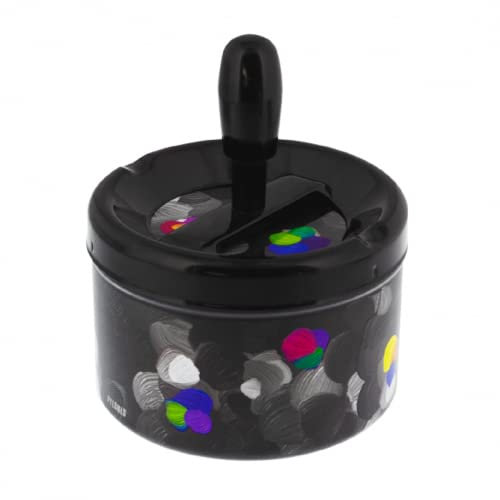 PYLONES, Aschenbecher mit Druckmechanismus, Schwarz