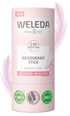 WELEDA - Déodorant stick Sensitive - Efficacité 24H - Vegan* - Certifié Natrue** - Stick 50 g