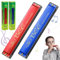 GZLCEU 2 Stück Mundharmonika Kinder, 24 Loch Mundharmonika,Blau/Rot Mundharmonika set für Profis,Anfänger,Studenten,Erwachsene(Aluminium/Kunststoff)