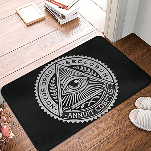Eingangstürmatte Freimaurer-Freimaurer-Symbol 40X60Cm Fußmatte Lustige Badvorleger Schmutz Widerstehen Willkommen Fußmatte Für Badezimmer Flur Innen