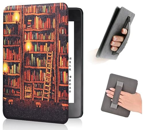 COCFOOKIW Hülle für 6 Zoll Kindle Paperwhite 10. Generation (Veröffentlicht im Jahr 2018) –PU Lederhülle mit Handschlaufe und Automatisch Schlafen/Wach Funktion(Modell: PQ94WIF)