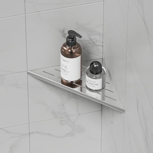 Neodrain Duschablage Eckregal Edelstahl Duschregal Ecke Fliesen Eingelassen für Badezimmer Küche 254mm