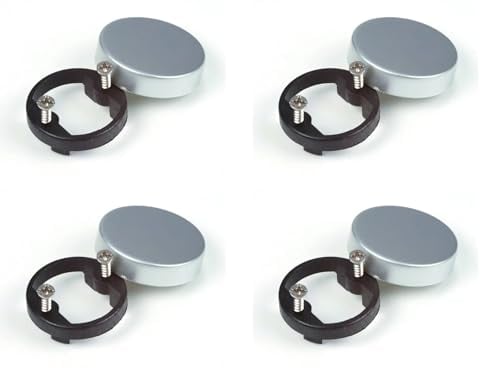 cyclingcolors 4x Scharniertopf Abdeckkappe Topf silber Mattes Nickel Topfscharniere scharniere