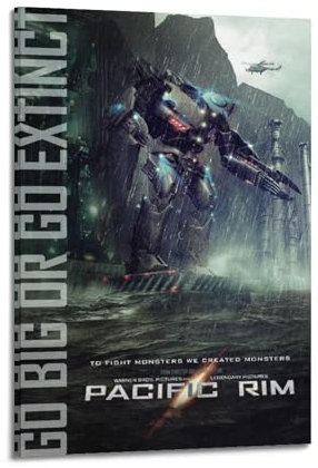 greb Filmposter Pacific Rim, Raumdekoration, ästhetisches Poster, künstlerisches Poster für Schlafzimmer, Wohnzimmer, Wände, 60 x 90 cm, Rahmenstil