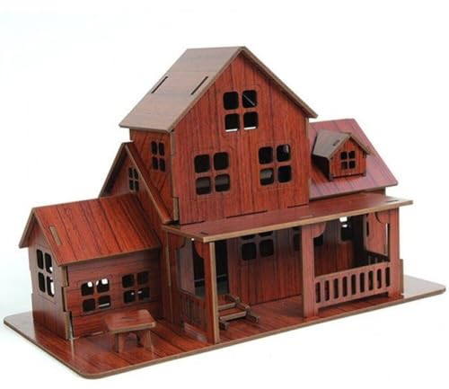 Casiler 3D -Holz -Puzzle -Model Spiele Gemütliche Häuschen DIY Handgefertigte Mechanische Holzhaus Für Kinder Erwachsene Kit Mechanische Handwerk Geschenke
