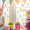 Wandtattoo Loft Fensterbilder Frühling Selbstklebend 18 farbige Ostereier Motiv – A4 Bogen, Wiederverwendbar – Deko Frühling, Frühlingsbild Fenster, Fensterdeko Frühling, Fensterbild Ostern