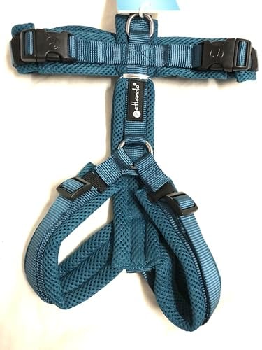 Petlando Hundebrustgeschirr Y-Comfort Petrol XL (Halsumfang 60-108 cm, Brustumfang 68-100 cm)