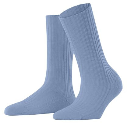 FALKE Damen Socken Cosy Wool Boot W So Wolle Kaschmir einfarbig 1 Paar, Blau Airy Blue 6707, 39-42