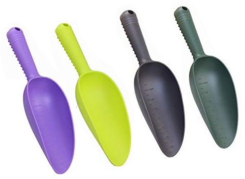 Kunststoff-Gartenschaufel, Pflanzen-Handkellen, 4 Stück, Bodenpflanz-Grabschaufel, Gartenwerkzeug-Eimerschaufel, Bunte Kleine Mini-Blumenerde, Landwirtschaftliche Schaufel, (4PCS)