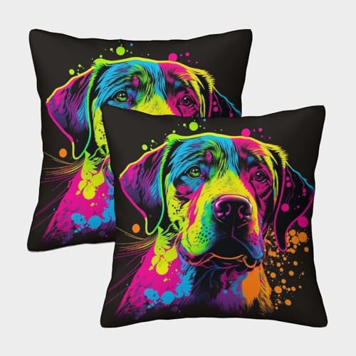 FWLYIJIAREN BrunoDigitalArt - Etsy Kissenbez0ge Kissenhülle Dekor Kissen Weiche Versteckter ReiBverschluss 2er-Set Für Outdoor BalkonTerrasse Patio Garten Auto Couch 50x50cm
