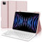 IVEOPPE Keyboard Case for iPad Pro 12.9-inch 6th/ 5th/ 4th/ 3rd Gen- Keyboard for iPad Air 13 inch 2024 M2, Case for Pro 12.9'' with Detachable Bluetooth Keypad- QWERTY English Layout, Pink
