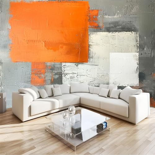 Papier Peint 3D Panoramique 350x256cm Formes GéOméTriques de Graffitis Intissé pour Salon Chambre Restaurant Décoration Murale, Multicolore Couloir TV Fond Décoration Peinture Murale Décor Mural