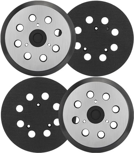 Gnellkoor 5 8 Hole Hook & Loop Metal Orbital Sander Replacement Pads Compatible with Makita Sander BO5010 BO5030K BO5031K BO5041K, 4 Pack