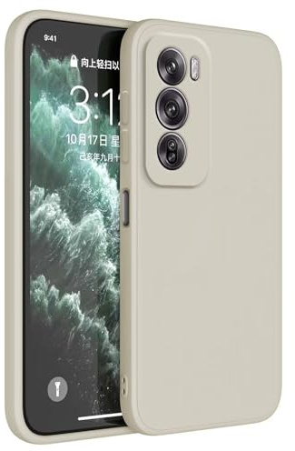 Topme Cover per OPPO Reno12 Pro 5G / OPPO Reno 12 Pro 5G (6.7 Inches) Custodia Case, Protezione Della Pelle Della Custodia in Silicone Tpu - Bianco antico