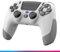 Oniverse Manette PS4 PS3 PC ANDROID iOS, sans fil, Sortie Casque Stéréo, Vibrations réglables, Pavé tactile, boutons macro, mode Turbo, Wake up, Gyroscope 6 axes, Revolt (Moon White/Blanc)