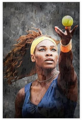 ocvdfss Serena Williams 01 Leinwand-Poster, Schlafzimmerdekoration, Landschaft, Büro, Raumdekoration, Geschenk, 60 x 90 cm