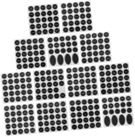 EXCEART 13 dekorative Aufkleber lagercontainer frigedaeg Honiggläser labeln Glasaufkleber Speisekammer-Etikettenaufkleber Speisekammer Aufkleber Etiketten für Küchengläser