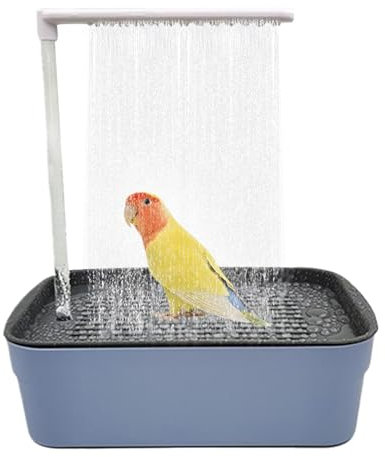 Automatische Vogel Badewanne, Vogel Badehaus Badewanne, Multifunktionaler Vogeldusche Mit Mehreren Wasserhähnen, Wellensittich Badewanne, Papageien Wasserzirkulations Badewannendusche Käfigzubehör