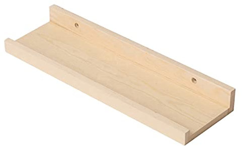 GARVALON Holz Wandregal mit Baffle Design für Badezimmer Wandmontage