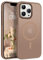 GaoBao für iPhone 13 Pro Hülle, Handyhülle iPhone 13 Pro [Kompatibel mit MagSafe] Durchscheinende Matte Magnetische Stoßfeste Anti-Fingerabdruck Schutzhülle für i Phone 13 Pro 6.1 Case, Braun