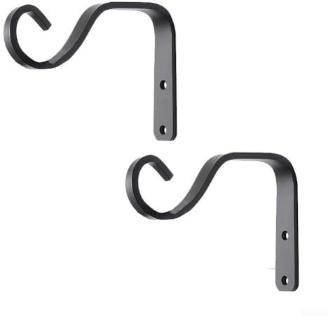 Support de panier suspendu en fer noir, crochet de suspension pour plantes d'extérieur, décoration murale