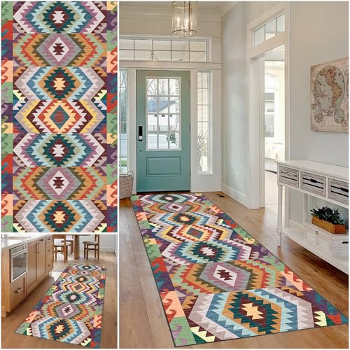 Küchenläufer küchenteppich 100 x 400 cm waschbar rutschfest Flur Teppich Läufer Teppich küche Flur Küchenmatte für Küche Teppichläufer Flur Lang Korridor Teppich Läufer Flur Flurteppich Läufer Lang