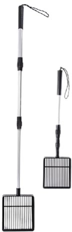 Ramasse-Crottes,Râteau Rétractable pour Poulailler | Outil de Nettoyage en Acier Inoxydable, Accessoires Réutilisables pour Box à Chevaux et Gravier d'Aquarium