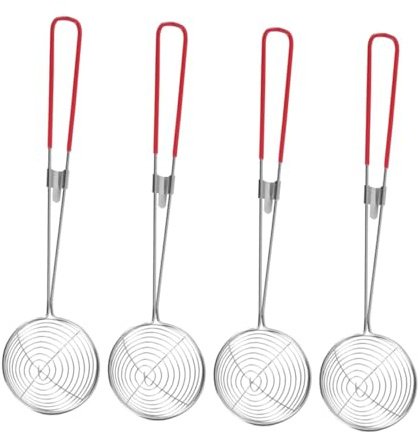 UTHCLO 4stücke Teiliges -sieblöffel Griff Nudelsieb Frittierschaufelsieb Für Küche Durchschlagschaufel Zum Abseihen Für Teeliebhaber Und Bubble-tee-läden