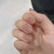 24PCS Semi-Transparent White French Tip Press-On Nails With Strong Glue - Short Comfort-Fit Reusable Acrylic False Nails With Natural Nude Gradient - Full-Cover Round Tips 15 Sizes - DIY Manicure Kit