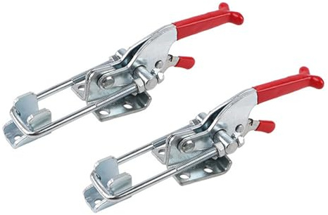 2 tenditori per leva del ginocchio, in metallo, autobloccanti, chiusura rapida, GH-431, chiusura a scatto regolabile, 350 kg/771 lbs, chiusura a leva, per armadio, porta, casse valigie