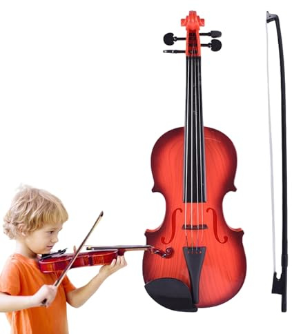 Zestivra Geige - Kinder Übungsinstrument - Realistische Geige Für Anfänger Mädchen Zum Üben Zu Hause Unterwegs Geburtstag Geschenk Familienaktivität Lernen