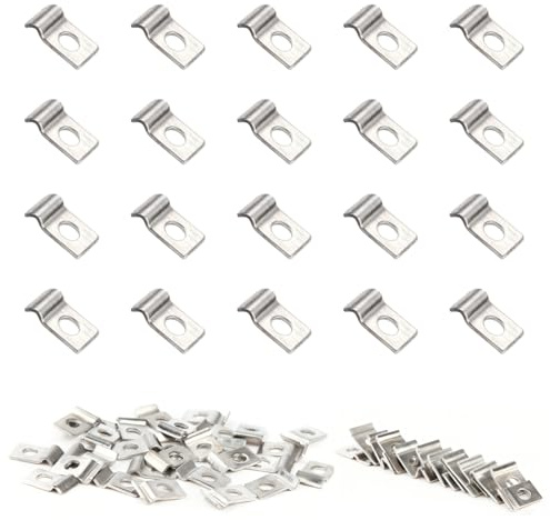 eupdd 100 Pièces Fixation Grillage Rigide Sur Mur 2mm: M2 Fixation pour Tube, pour La Maison, Le Jardin, Attache Grillage Rigide Ø 2 mm, Clips Grillage Rigide