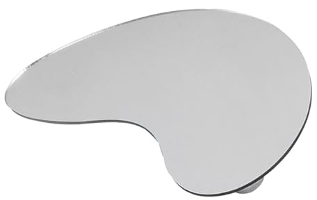 POPETPOP Plateau de Rangement Organiseur Pratique et Décoratif Argenté Forme Lune en Acrylique Surface Miroir Élégante pour Parfum et Bijoux pour Coiffeuse à Domicile
