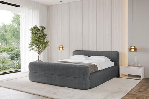 ALTDECOR Polsterbett mit Bettkasten und Lattenrost, Bett mit Kopfteil, Boxbett ohne Matratze, Doppelbett mit Stauraum - Enora-Z-v1-200x200 Dunkelgrau