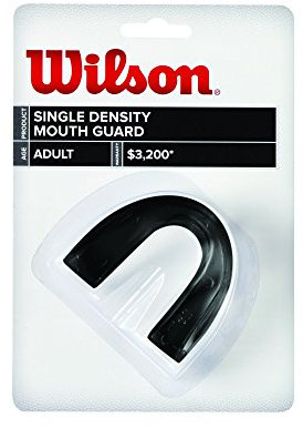 Wilson Single Density Mouthguard without Strap, Black, Adult