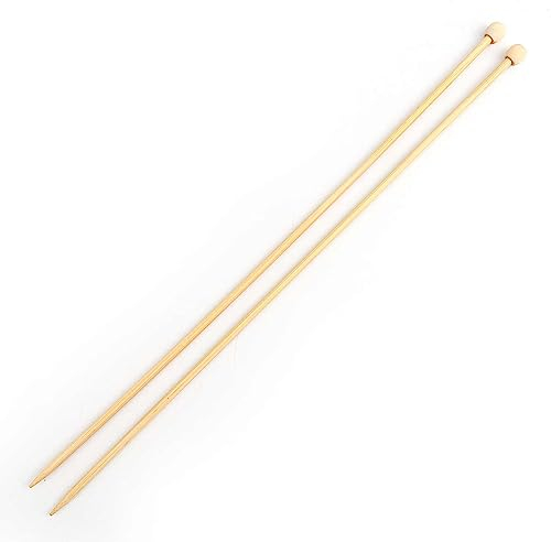 1 Paar Stricknadeln Bambus gerade 2-20mm 35 cm Holz-Stricknadeln Jackenstricknadeln, Stärke:7 mm