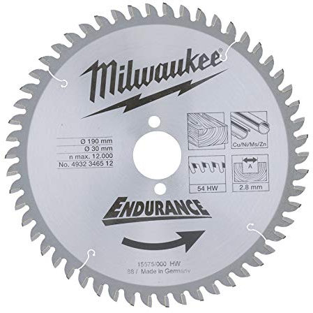 Milwaukee 4002395318940 Lame Scie Circulaire, Argent