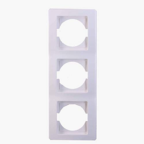 Cadre triple eKONOMIK uP-vertical, Plaques Murales pour Prises Électriques, Blanc