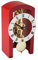 Hermle 23015-360721 Moderne Skelett-Tischuhr, Rot, 18cm x 9cm x 11cm