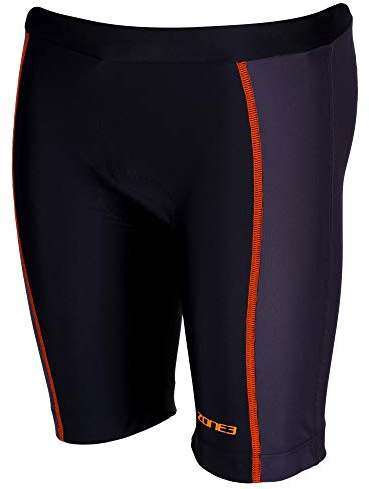 Zone3 Kid's Tri Short (Black/Hi-Vis Orange, Large)