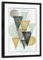 artboxONE Poster mit Rahmen schwarz 45x30 cm Triangles Yellow Grey von Sasha Lend - gerahmtes Poster