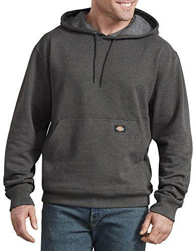Dickies Men's Pullover Fleece Hoodie, Dark Heather, Large